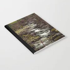 Stream-themed notebook